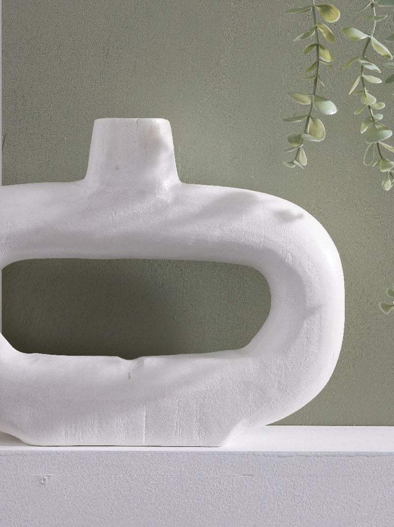 Vaso côncavo oval de madeira BEGE - Kiabi