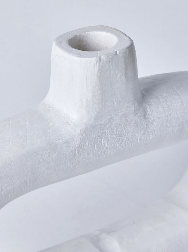 Vaso côncavo oval de madeira BEGE - Kiabi