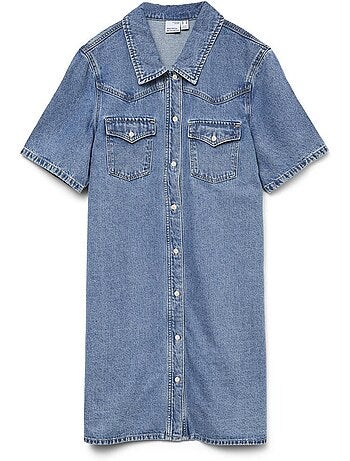 Vero moda austin - robe de ganga azul para mulher