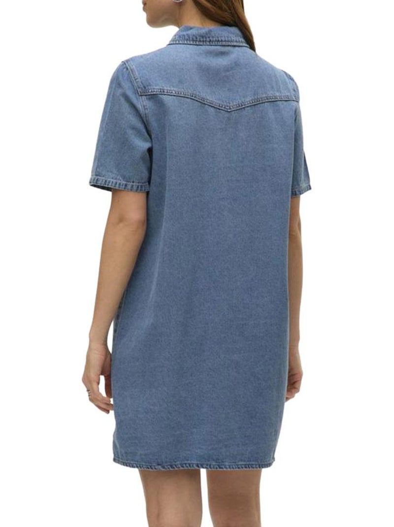 Vero moda austin - robe de ganga azul para mulher Azul - Kiabi