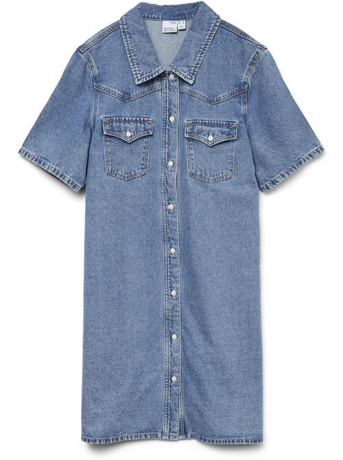 Vero moda austin - robe de ganga azul para mulher - Kiabi