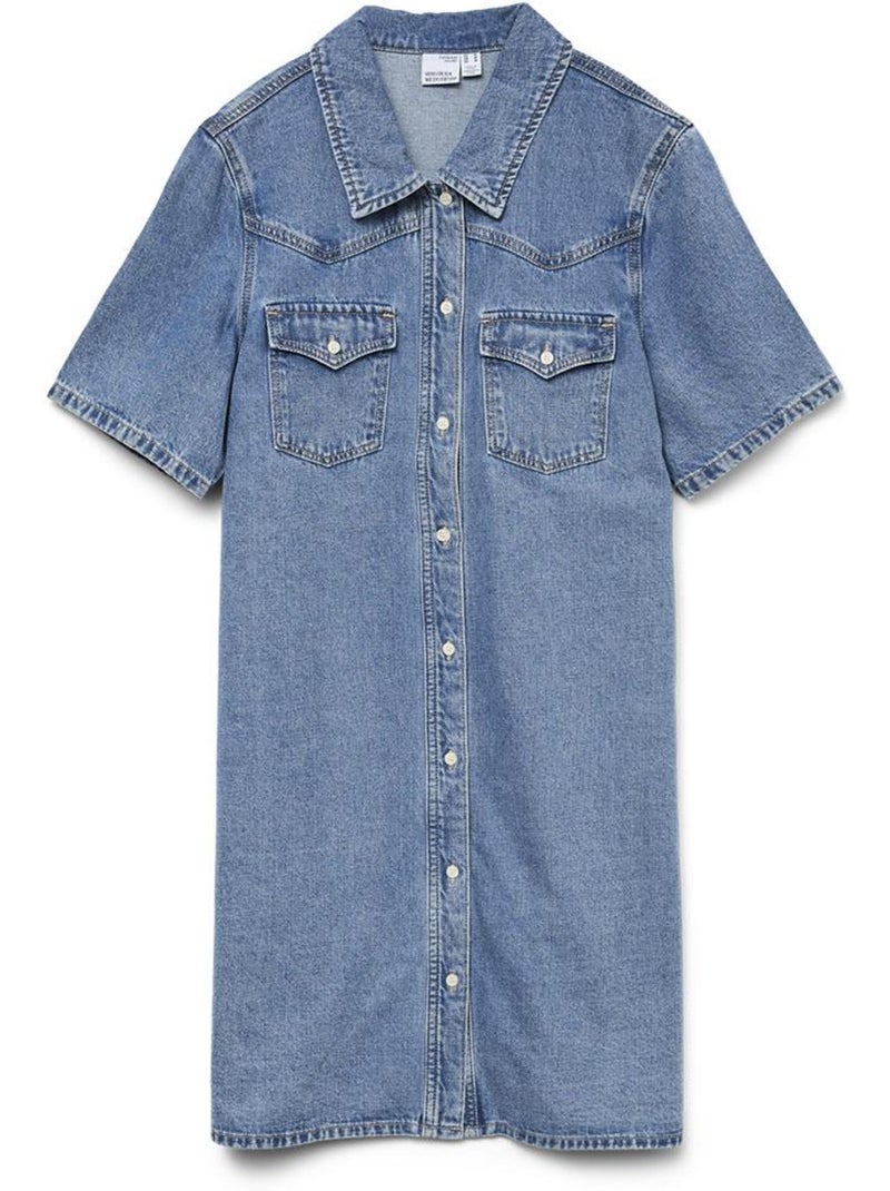 Vero moda austin - robe de ganga azul para mulher Azul - Kiabi