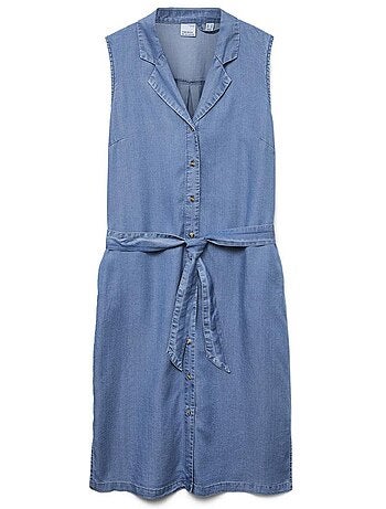 Vero moda bree - robe de ganga azul para mulher