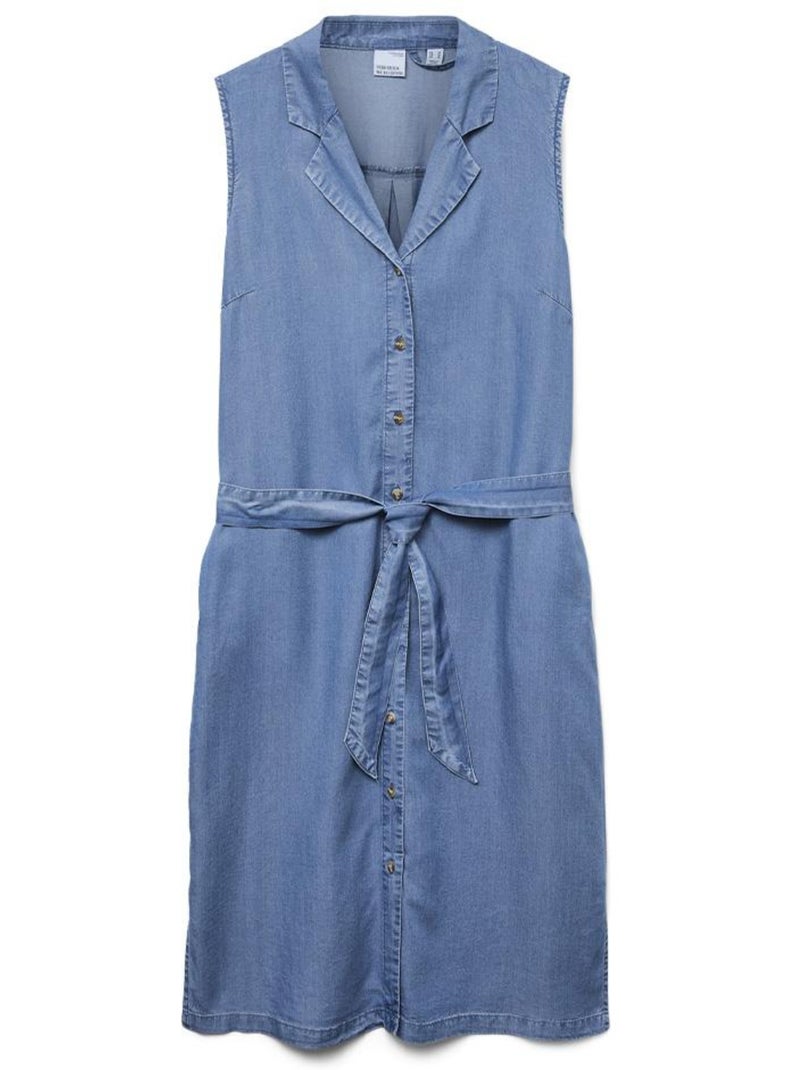 Vero Moda Bree - Robe de Ganga Azul para Mulher Azul - Kiabi
