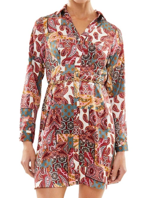 Vero Moda Dita - Robe Vermelha com Padrões para Mulher - Kiabi