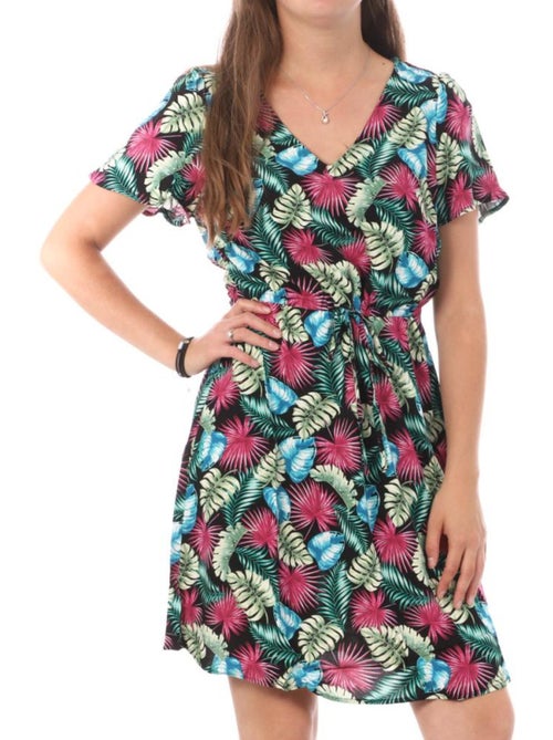 Vero Moda Easy 10286751 - Robe Preta de Flores para Mulher - Kiabi Vero Moda Easy 10286751 - Robe Preta de Flores para Mulher - Kiabi