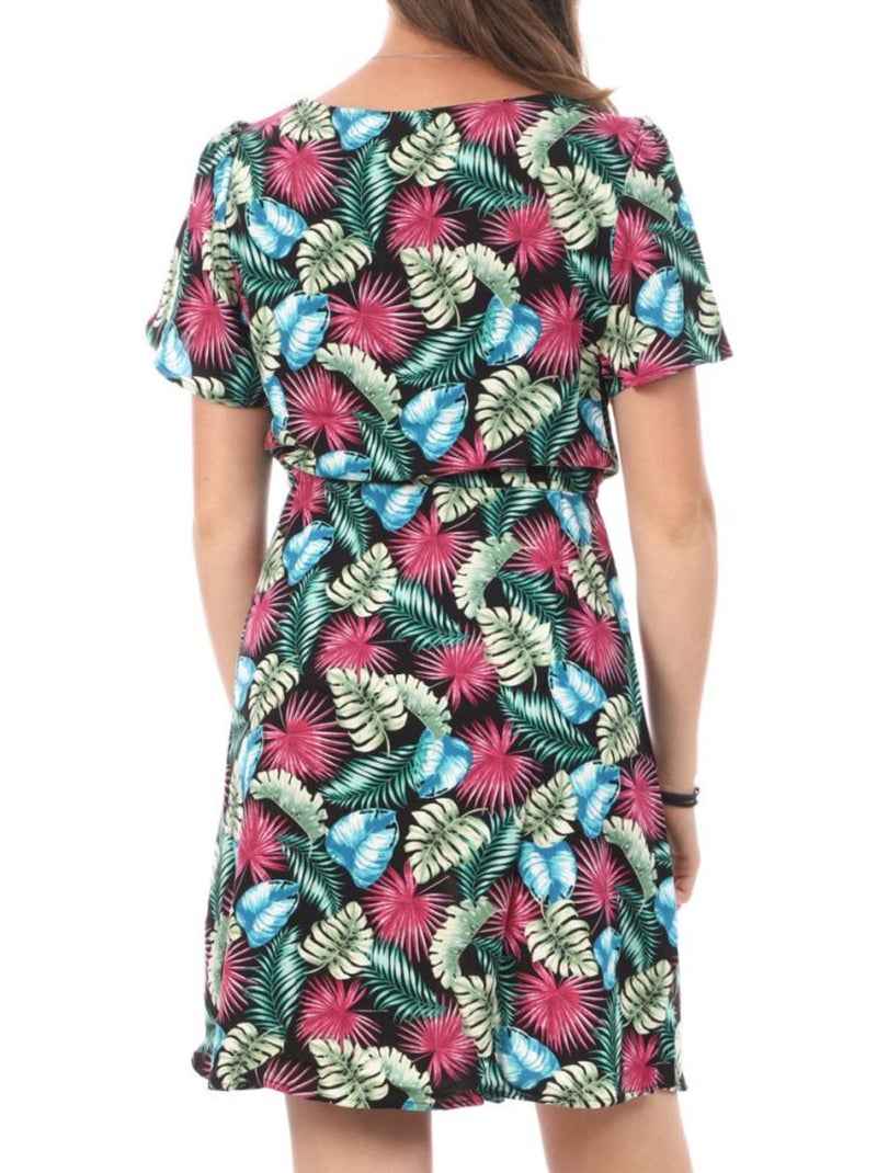Vero Moda Easy 10286751 - Robe Preta de Flores para Mulher Multicolorido - Kiabi