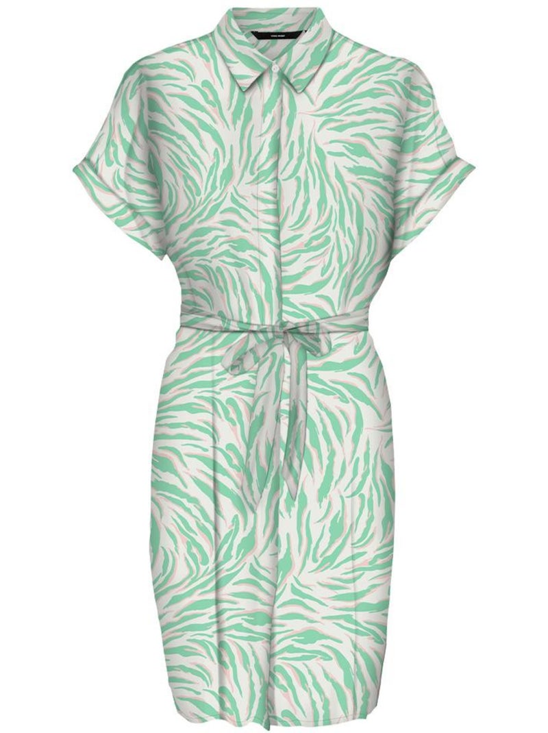 Vero Moda Easy Joy Robe Verde/Bege para Mulher 10302043 Verde - Kiabi