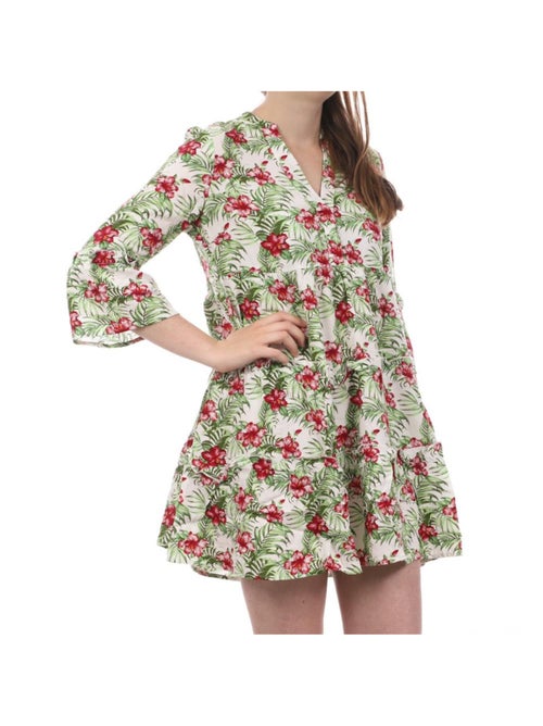 Vero Moda Easy: Robe Branca com Flores para Mulher - Kiabi Vero Moda Easy: Robe Branca com Flores para Mulher - Kiabi