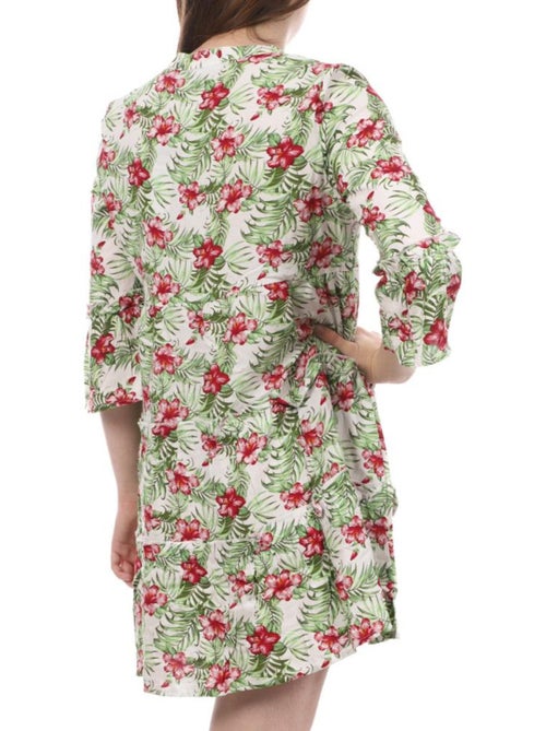 Vero Moda Easy: Robe Branca com Flores para Mulher - Kiabi Vero Moda Easy: Robe Branca com Flores para Mulher - Kiabi