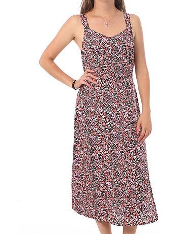 Vero Moda Easy Strap - Robe Preta com Padrões para Mulher