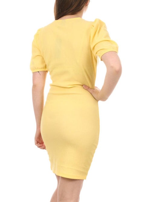 Vero Moda Elisa Robe Tulipa Amarela para Mulher - Kiabi
