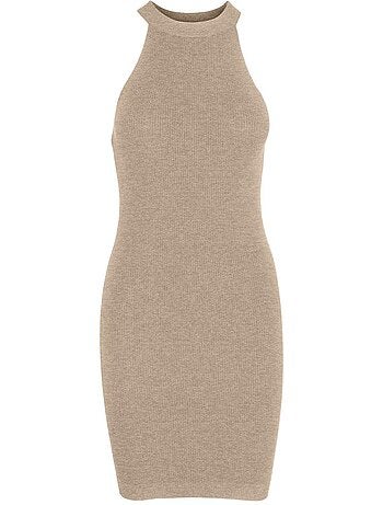 Vero Moda Gold Robe Bege para Mulher