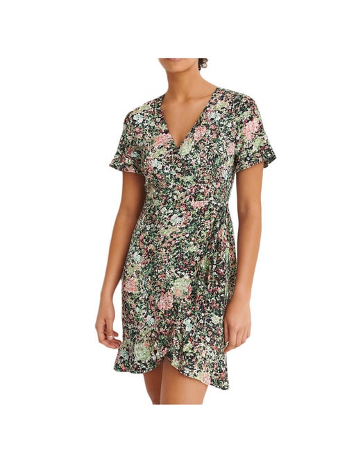 Vero Moda Henna - Robe Floral Preta e Rosa para Mulher - Kiabi