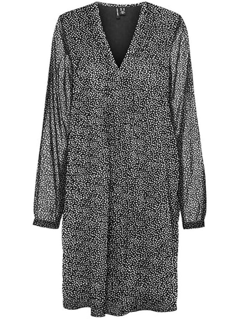 Vero Moda Holly - Robe Preta Estampada para Mulher Preto - Kiabi