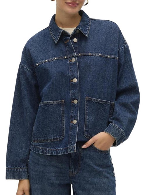 Vero Moda Jamie - Colete de Ganga Azul para Mulher - Kiabi Vero Moda Jamie - Colete de Ganga Azul para Mulher - Kiabi
