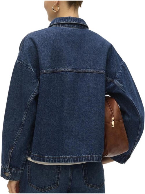Vero moda jamie - colete de ganga azul para mulher - Kiabi