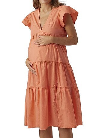 Vero Moda Jarlotte - Robe de Gravidez Coral para Mulher