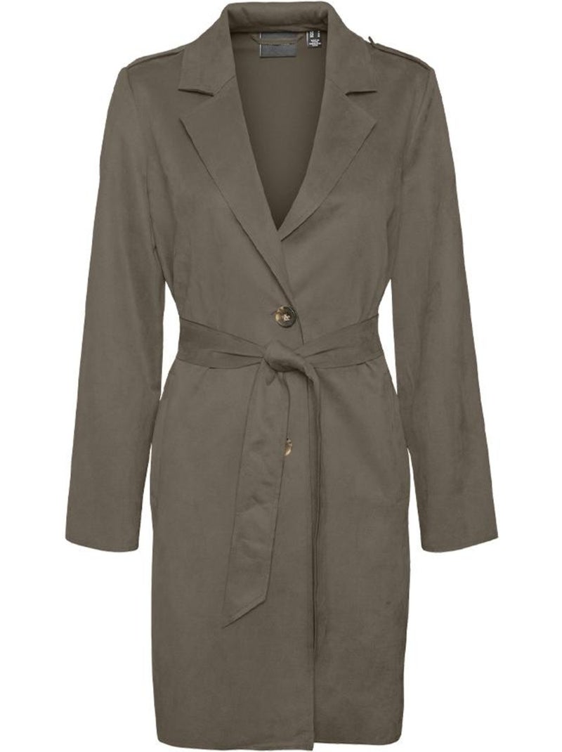 Vero Moda Jose Emily: Casaco Castanho para Mulher Verde cáqui claro - Kiabi