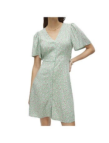 Vero Moda Malba - Robe Verde para Mulher
