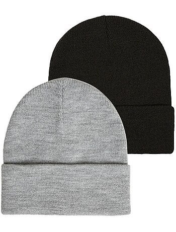 Vero Moda Maran - Conjunto 2 Gorros Preto/Cinzento para Mulher