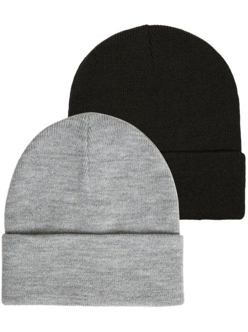 Vero Moda Maran - Conjunto 2 Gorros Preto/Cinzento para Mulher - Kiabi Vero Moda Maran - Conjunto 2 Gorros Preto/Cinzento para Mulher - Kiabi