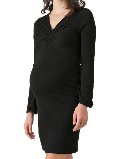Vero Moda Maternity Robe de Gravidez Preta com Folhos para Mulher - Kiabi Vero Moda Maternity Robe de Gravidez Preta com Folhos para Mulher - Kiabi