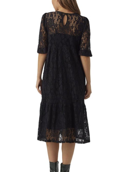 Vero Moda Maternity Robe de Gravidez Preta para Mulher Comprimento Midi - Kiabi Vero Moda Maternity Robe de Gravidez Preta para Mulher Comprimento Midi - Kiabi