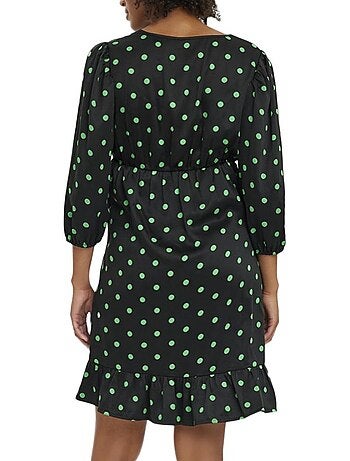 Vero Moda Messi - Robe de Maternidade Preta e Verde para Mulher