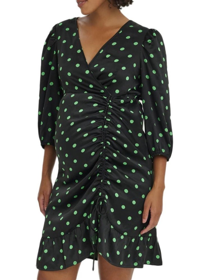 Vero Moda Messi - Robe de Maternidade Preta e Verde para Mulher Preto - Kiabi
