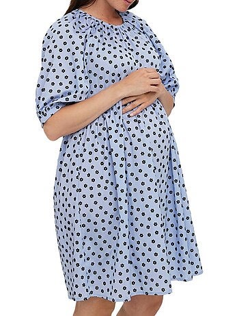 Vero Moda Meva Robe de Gravidez Azul para Mulher