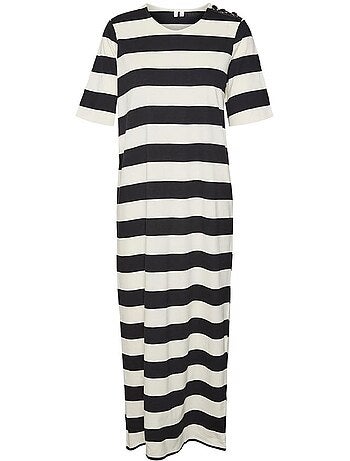 Vero Moda Milla - Robe Preta/Bege para Mulher