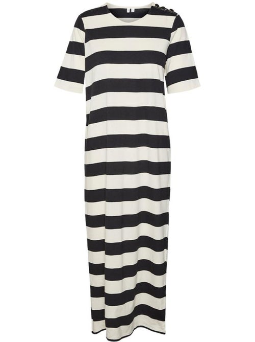 Vero Moda Milla - Robe Preta/Bege para Mulher - Kiabi Vero Moda Milla - Robe Preta/Bege para Mulher - Kiabi