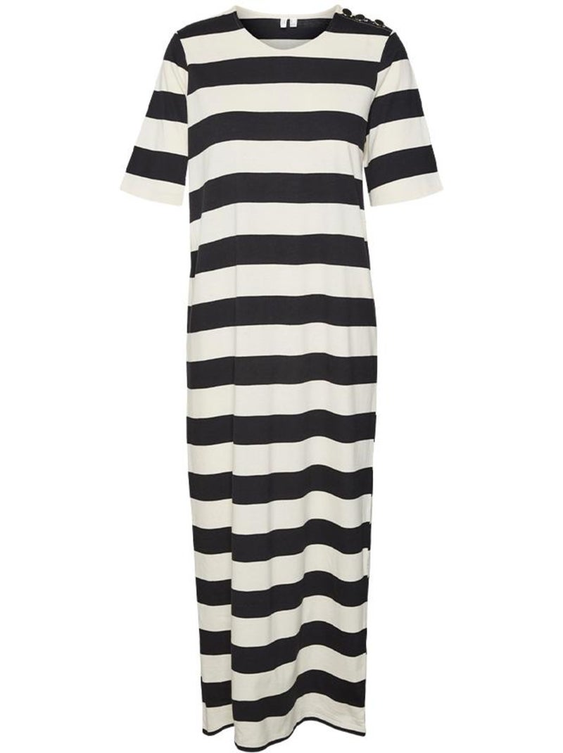 Vero Moda Milla - Robe Preta/Bege para Mulher Preto - Kiabi