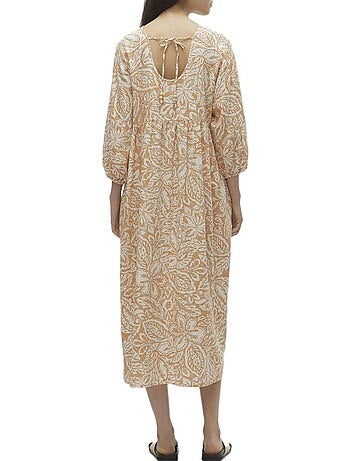 Vero Moda Nethe - Robe Laranja/Cru para Mulher