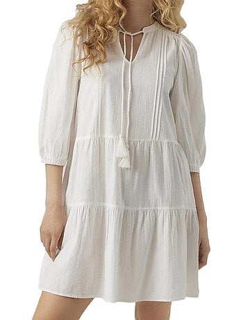 Vero Moda Pretty Robe Branca para Mulher