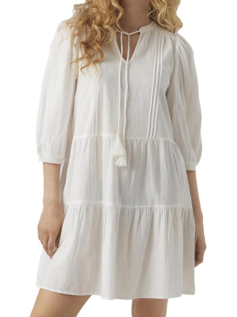 Vero Moda Pretty Robe Branca para Mulher Branco - Kiabi