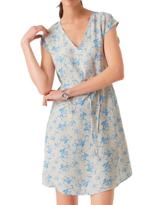 Vero Moda Robe Bege e Azul para Mulher 10296346 - Kiabi Vero Moda Robe Bege e Azul para Mulher 10296346 - Kiabi