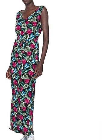Vero Moda Robe Comprida Preta e Rosa para Mulher 10286770
