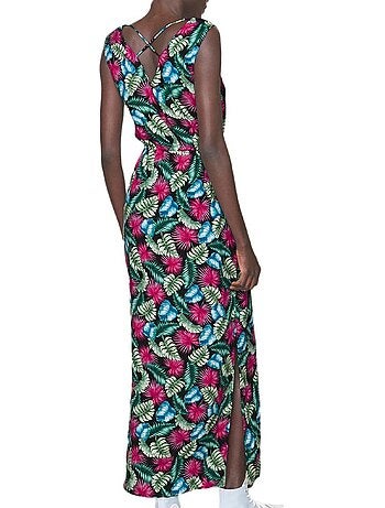 Vero Moda Robe Comprida Preta e Rosa para Mulher 10286770