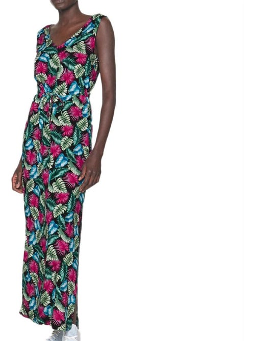 Vero Moda Robe Comprida Preta e Rosa para Mulher 10286770 - Kiabi Vero Moda Robe Comprida Preta e Rosa para Mulher 10286770 - Kiabi