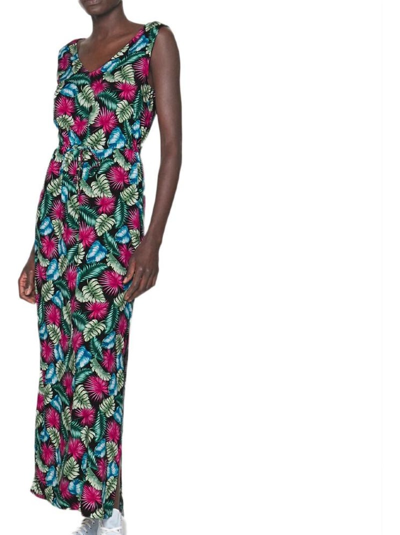 Vero Moda Robe Comprida Preta e Rosa para Mulher 10286770 Multicolorido - Kiabi