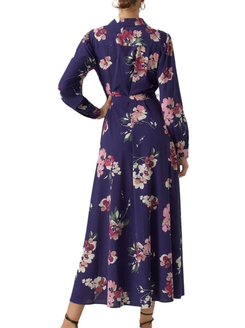 Vero Moda Shilah Naja: Robe de Mulher com Padrão Marinho Azul-marinho - Kiabi