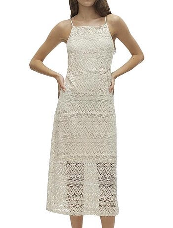 Vero Moda Singlet Calf Robe Bege para Mulher