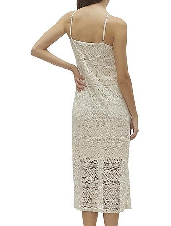 Vero Moda Singlet Calf Robe Bege para Mulher
