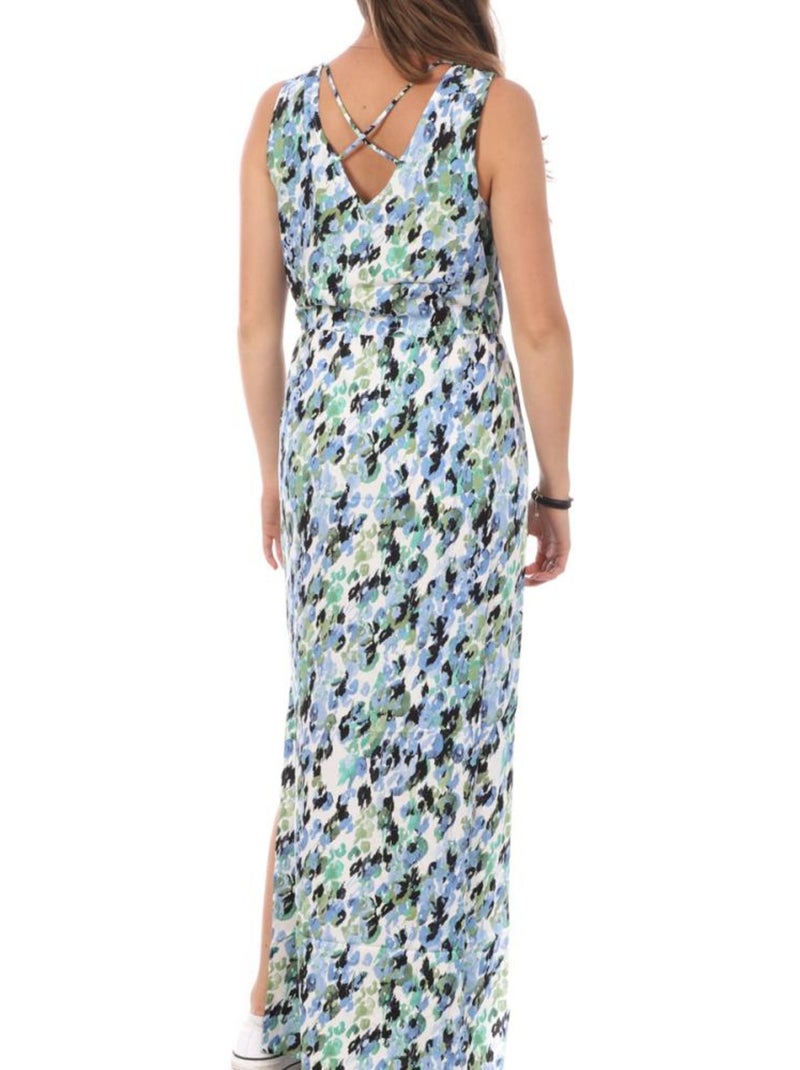 Vero Moda Vestido Comprido Branco/Azul para Mulher 10286770 Azul - Kiabi