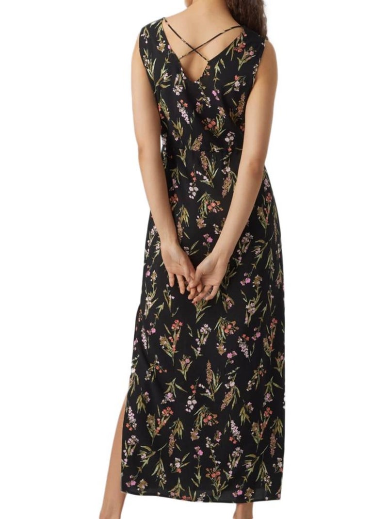 Vero Moda Vestido Comprido Preto/Verde para Mulher 10286770 Preto Multicolorido - Kiabi