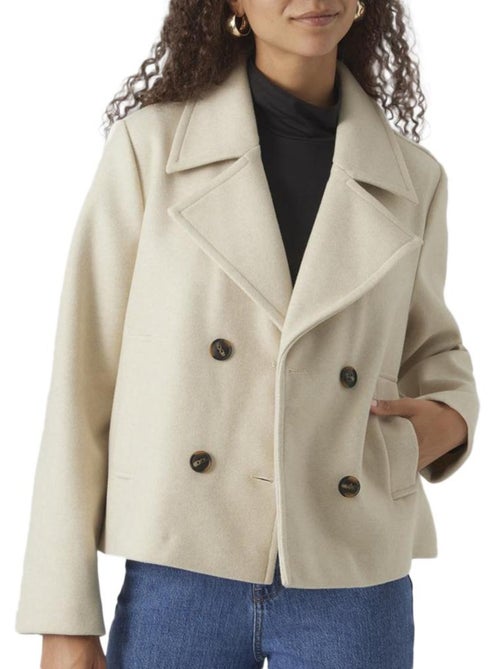 Vero Moda Vincemia: Casaco Bege de Mulher - Kiabi Vero Moda Vincemia: Casaco Bege de Mulher - Kiabi
