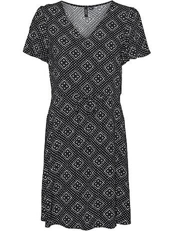Vero Moda Vmeasy Joy - Robe Preta e Branca para Mulher