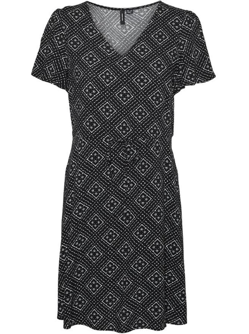 Vero Moda Vmeasy Joy - Robe Preta e Branca para Mulher Preto - Kiabi